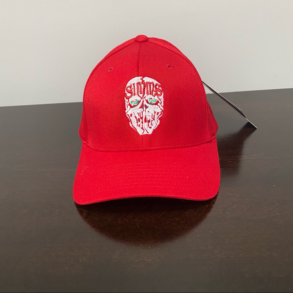 Vintage Simms Red Hat By Yupoong